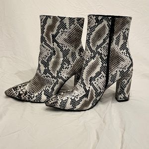 Faux Snakeskin Boots